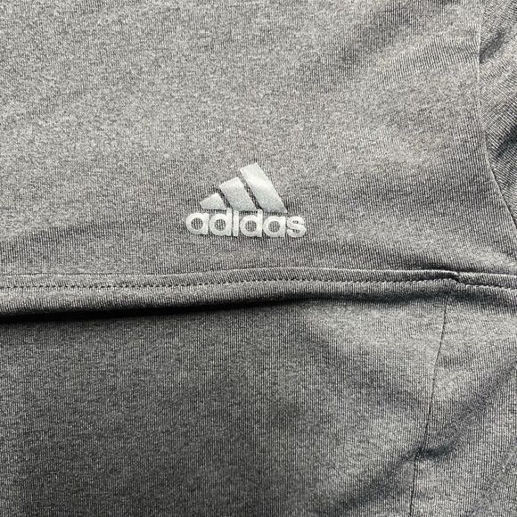 Adidas AeroReady Long Sleeve 1/4 Zip Pullover Shirt Top Women's Size Large Gray - Picture 3 of 7